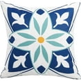thumbnail image 6 of Outdoor Waterproof Throw Pillow Covers Set of 4 Floral Printed and Boho Farmhouse Outdoor Pillow Covers for Patio Funiture Garden 18x18 Inch Blue, 6 of 6