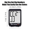 thumbnail image 3 of WEST BIKING Wireless Bike Speedometer with Large LCD Screen, Waterproof, Night Glow, Multifunctional Cycling Computer, Red, Includes Battery and English Manual, 3 of 6
