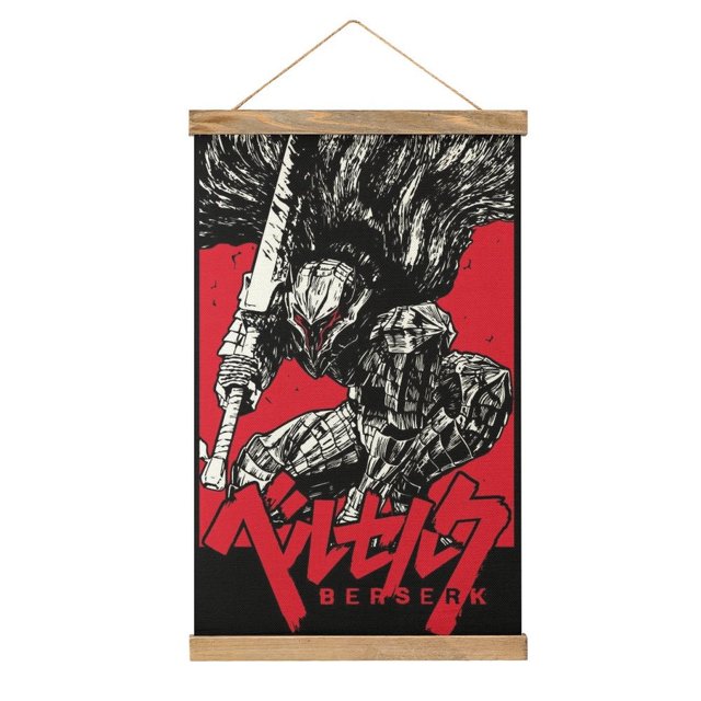 Póster de Berserk Black, obras de arte, póster en lienzo, regalos de arte, póster de lienzo para decoración de sala de estar, póster de regalo