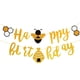 thumbnail image 1 of 1 banderín con temática de abejas para fiesta de cumpleaños, decoración (dorado), 1 of 1