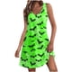 thumbnail image 1 of Vestido de Verano para las Mujeres Impresión de la Moda Bolsillo sin Mangas Cuello en V, Vestido Casual para la Playa Y Diario, 1 of 1