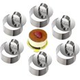 thumbnail image 1 of 8 anillos de acero inoxidable para tartas, molde circular para mousse para hacer postres, anillos para mousse con empujador, juego de 8 (redondo), plateado, 1 of 4
