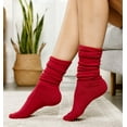 thumbnail image 5 of 3 Pairs Slouch Socks for Women, Soft Extra Long Scrunch Knee High Sock, Bulk Pack, White, One Size, 5 of 9