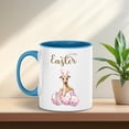 thumbnail image 4 of Easter Egg Whippet Bunny Ear Welcome Spring Truck 11oz Accent Two-tone Mug Dog Lover Coffee Tea Cup - 12002, 4 of 5