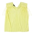 thumbnail image 1 of Alfani Womens Pleated Sleeveless Blouse Top yellow 2XL, 1 of 2