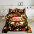 thumbnail image 2 of jejeloiu Kawaii Christmas Snowmen Bedding Comforter Set,Xmas Tree Bells Twin Comforter Sets,Happy New Year Bedding Set For Child,Ultra Soft Home Decor Reversible,2 Pieces, 2 of 8