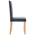 thumbnail image 3 of vidaXL Dining Chairs 6 pcs Gray Faux Leather, 3 of 5