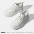 thumbnail image 6 of CMR CHAMARIPA Elevator Shoes For Women - White Leather Casual Platform Shoes 8CM / 3.15 Inches, 6 of 9