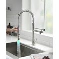 thumbnail image 2 of Grifo de cocina Fapully Commercial de una sola manija LED cepillado, 2 of 9
