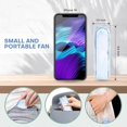 thumbnail image 4 of Mini Fan Handheld, 3 Speeds Rechargeable Quiet Mini Handheld Fan, Portable USB Small Pocket Fan, Blue, 4 of 5