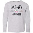 thumbnail image 3 of Inktastic Mimi's Favorite- Heart Grandchild Long Sleeve Youth T-Shirt, 3 of 5