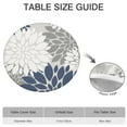 thumbnail image 6 of Round Table Cloth with Elastic Edge, Boho Floral Pattern Fits 38-42 Inch Tables, 44" Liquid Resistant for Christmas Party Dining, 6 of 7