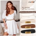 thumbnail image 3 of SUOSDEY Skinny Women Belt Thin Women Belt Ladies Dresses Belt with Alloy Turn Lock, 3 of 8