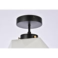 thumbnail image 4 of Lawrence 1 light black and white glass flush mount, 4 of 5