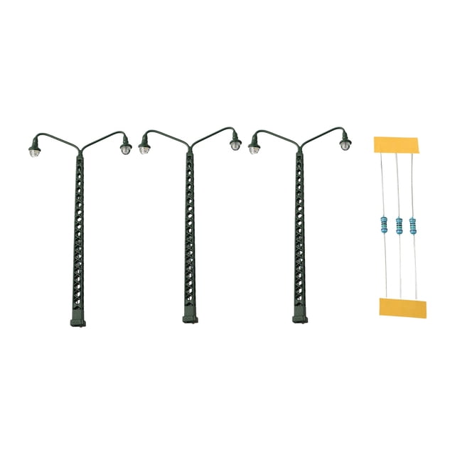 3Pcs 12-16V Model Railway Lights Lattice Mast Led Light Track Tt Model Building Layout Tt Lamp Model