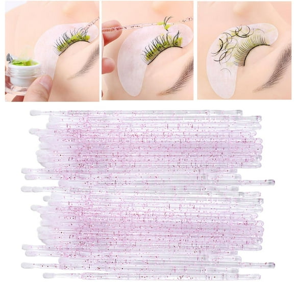 200Pcs cepillos aplicadores desechables perfecl de cristal duradero para brillo labial Rosado