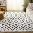 thumbnail image 2 of SAFAVIEH Casablanca Metha Diamond Area Rug, Ivory/Blue, 8' x 10', 2 of 10