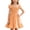 Orange, variant on QSAWXQZ Girls' Smocked Tiered Dress Scoop Neck Flutter Cap Sleeves Solid Reffle Hem Midi Sundress Casual Outfit 9 Years