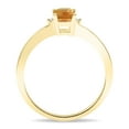 thumbnail image 2 of SZUL Women's Emerald Cut Citrine and Diamond Classic Band in 10K Yellow Gold, 2 of 5