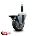 thumbnail image 2 of 4 Inch Thermoplastic Rubber Swivel 3/4 Inch Expanding Stem Caster with Brake SCC, 2 of 2