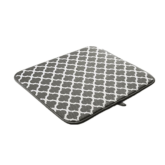 Kitchen Utensil Mat, Dish Drying Mat, Countertop Water Absorbent Pad, Protective For Dishes & Utensils - Absorbs Spills & Moisture, Non-Slip Surface, Flexible & Durable, Easy To