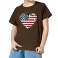 thumbnail image 4 of LWNYDPLSD Girls Heart Shirts American Flag T-Shirt Toddler Patriotic Tee Tops Kids Independence Day Short Sleeve Tee Teen Girls Clothes, 4 of 6