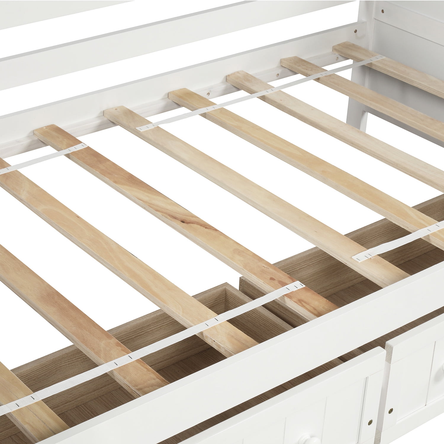Lowestbest Twin Daybed with 2 Storage Drawers, Sofa Bed for Bedroom Living Room, White