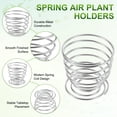 thumbnail image 2 of Uxcell 2-Pack Spring Air Plant Holders, Metal 1014 Stand Rack Holder for Small Indoor Outdoor Plants [Silver Tone, 2.1" H], 2 of 6