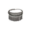 thumbnail image 5 of Women Dark Silver Metal Chain Boot Bracelet Shoe Web Fringe Charm Tassel, 5 of 11
