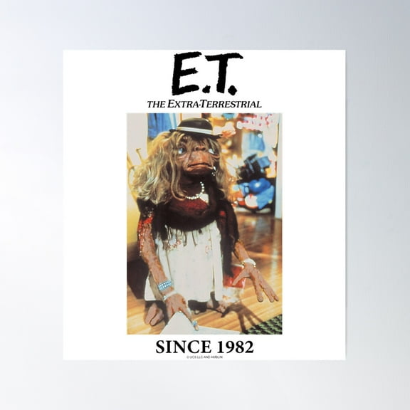 E.T. The Extraterrestrial Poster Wall Art, Modern Wall Decor For Living Room Bedroom, 12x18 UNFRAMED