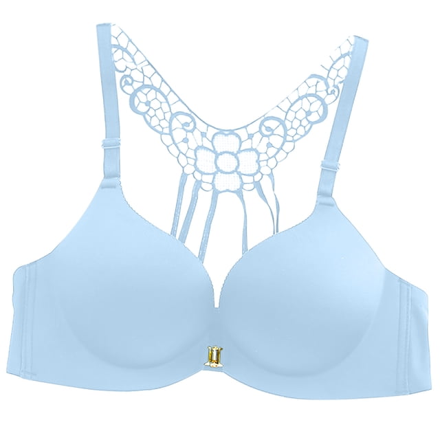 Women Sexy Fashion Leopard Print Beautiful Back Lace Bra Non-marking Bra
