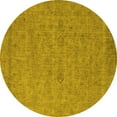 thumbnail image 1 of Ahgly Company Indoor Round Oriental Yellow Industrial Area Rugs, 4' Round, 1 of 4