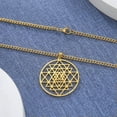 thumbnail image 4 of EOEMY Hindu Sri Yantra Meditation Necklace Stainless Steel Necklaces Amulet Jewelry, 4 of 9