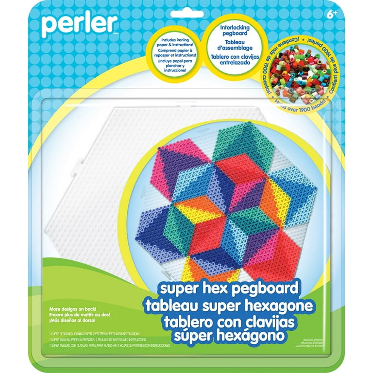 Perler 6ct Clear Square Pegboards