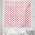 thumbnail image 1 of Strawberry Tapestry, Hand-Painted Juicy Tasty Fruits Organic Harvest Fresh Organic Food, Fabric Wall Hanging Decor for Bedroom Living Room Dorm, 5 Sizes, Dark Coral and White, by Ambesonne, 1 of 1