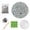 10 Inch+Stamp Set, variant on DIY Stepping Stone Kit for Gift 10/12/14inch Footprint Stone Kit Handprint Stepping Stone Kit