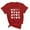 Red, variant on WREESH Women's Trendy Summer Tops Cute Letter Print Short Sleeve Round Neck T-Shirts Red