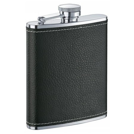 

Eclipse S Black Leather Liquor Flask - 6 oz