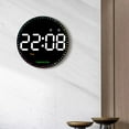 thumbnail image 3 of 10-inch LED Round Digital Wall Clock With Remote Control Adjustable Brightness Alarm Clock For Living Room Decoration, 3 of 8