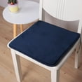 thumbnail image 6 of Chair Cushions with Ties, 1 Pack Seat Cushion, 13.7" Velvet Square Comfortable Dining Chair Pads, Removable Slip Resistant Kitchen Chair Seat Cushions (1PCS), 6 of 8