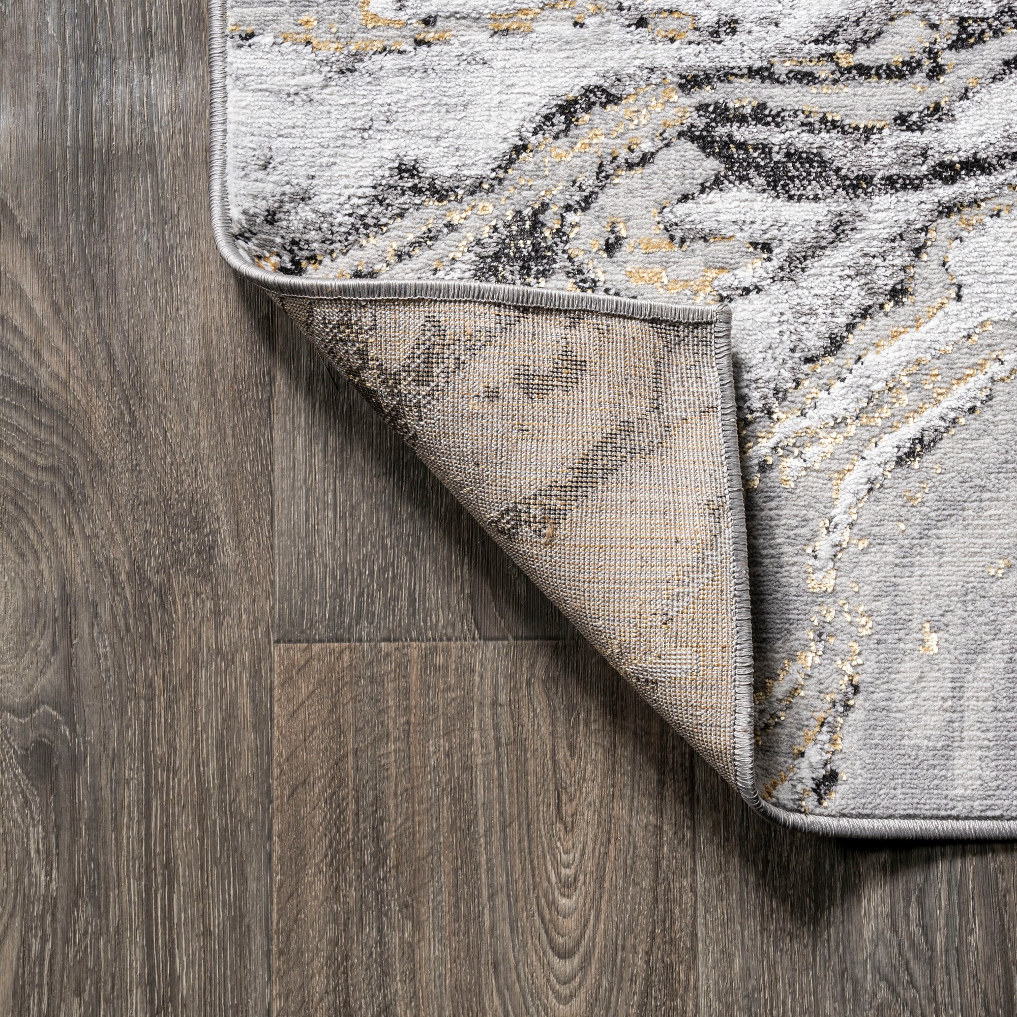 JONATHAN Y SILK ORCHID 2 x 8 Runner Rug, Swirl Marbled Abstract - Gray/Black, SOR203C-28
