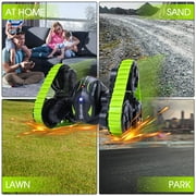 RC Stunt Car 360 Degree, 3 + 3 Wheel Rotation Triangle High Speed Car Double Side Car