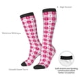 thumbnail image 4 of Pofeuu Plaid Heart Print Stockings, Adult Running Hiking Socks for Youth and Adult, 4 of 6