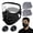 Black, variant on Reusable Carbon Filter Dust Mask with Adjustable Goggles - 5-Layer Face Mask with 10 Filters for Woodworking