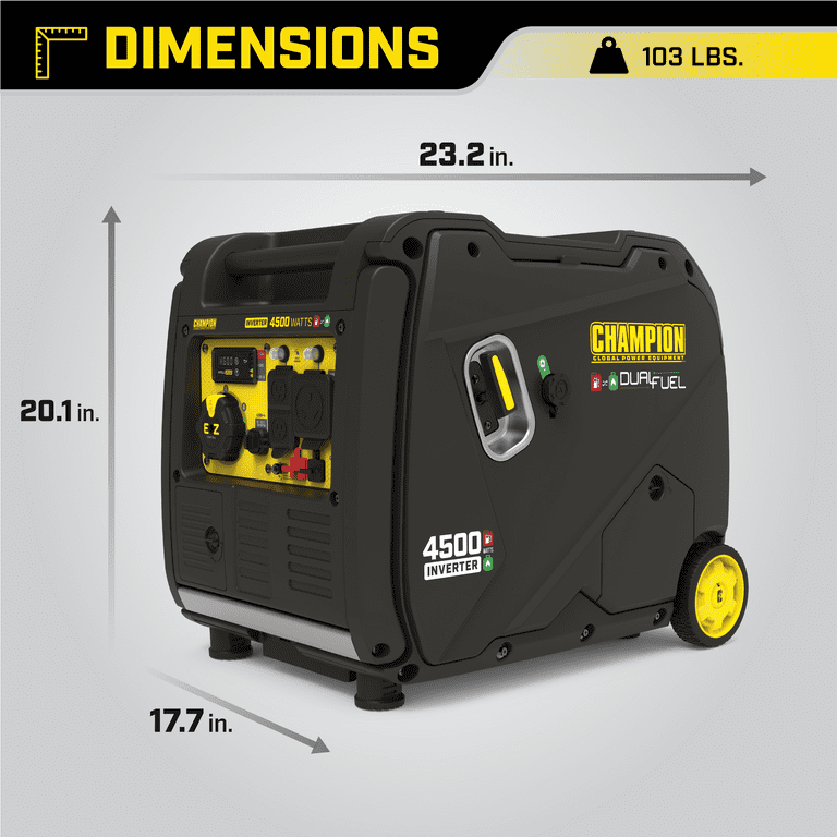Champion dual fuel clearance generator 2000 watt