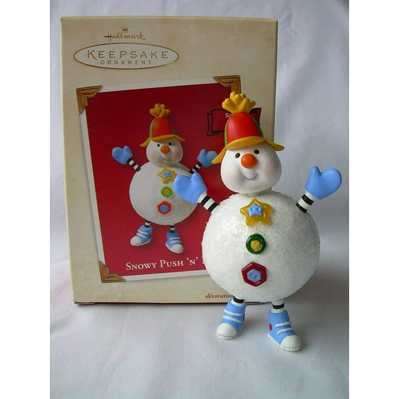 Hallmark Keepsake Ornament Snowy Push 'n' Pull 2003