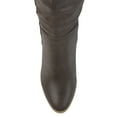 thumbnail image 5 of Brinley Co. Wide Calf Distressed Faux Leather Faux Lace-up Over-the-knee Boots (Women's), 5 of 9