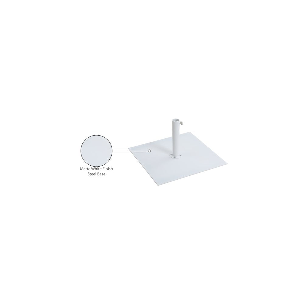 Meridian Furniture Belize White Steel Patio Umbrella Base