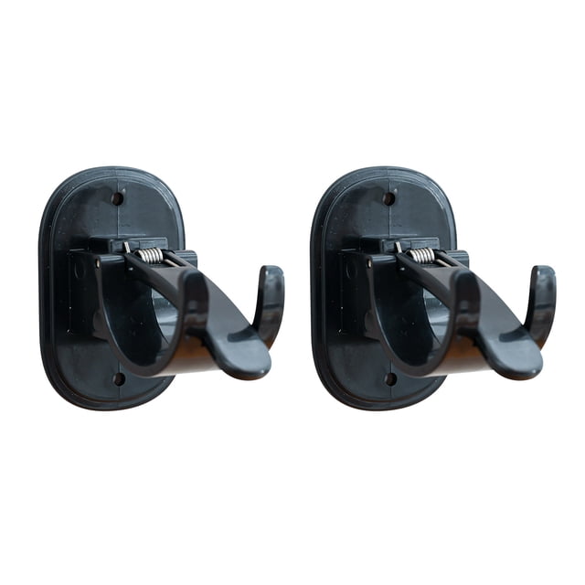 Qiweii 2 Pcs Crochets de Tringle à Rideau Sans Perçage Support Adhésif Clip Facile à Installer Support de Tringle Horizontale Sans Trace pour Maison Bureau