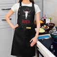 thumbnail image 2 of 2 Pack Adjustable Bib Apron with Fun Cow Design ' Not My First ROEO ' 2 Pockets Perfect for Cooking for Men & Women, 2 of 5